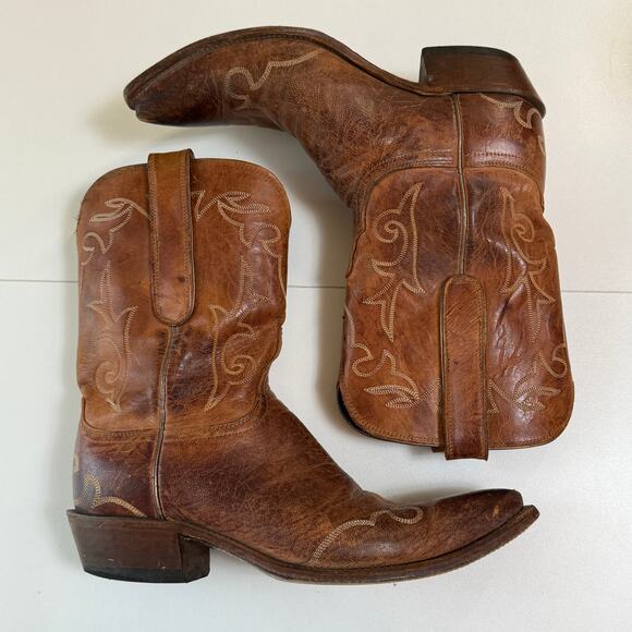 Lucchese N2911 Women's Leather Cowboy Western Boot 10 - Picture 3 of 8